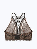 Lace-up High-neck Bra