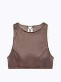 Satin Lace-up High-neck Bralette