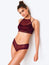 Dot Mesh & Lace High-neck Bralette